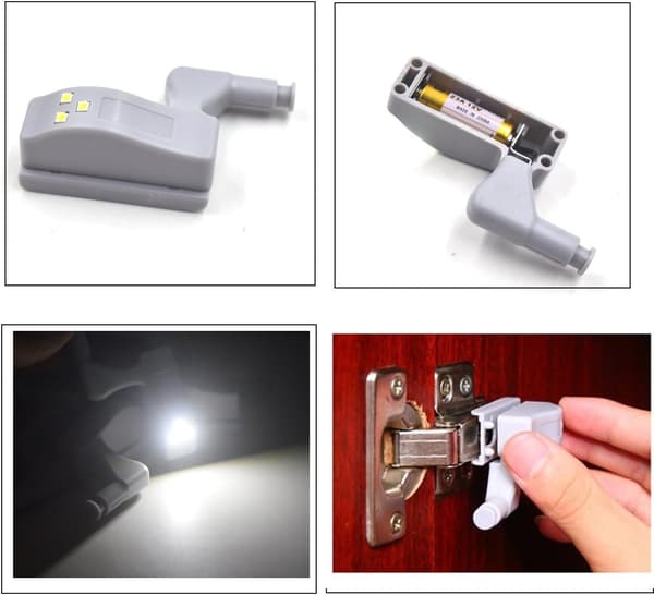 10 stk LED-skapbelysning 12v 23A batteridrevet sensorbelysning A
