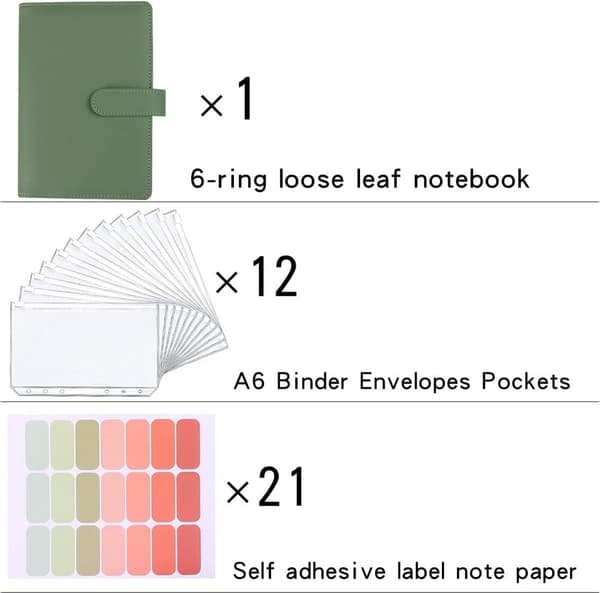A5 PU Lædermappe - Genopfyldelig 6-rings Binder - Billig Mappe