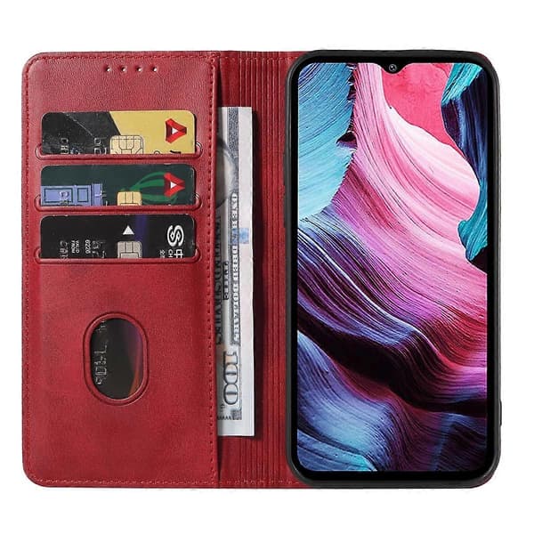 Magneettinen nahkakotelo OUKITEL WP23 / WP23 Pro [DB] Punainen Red