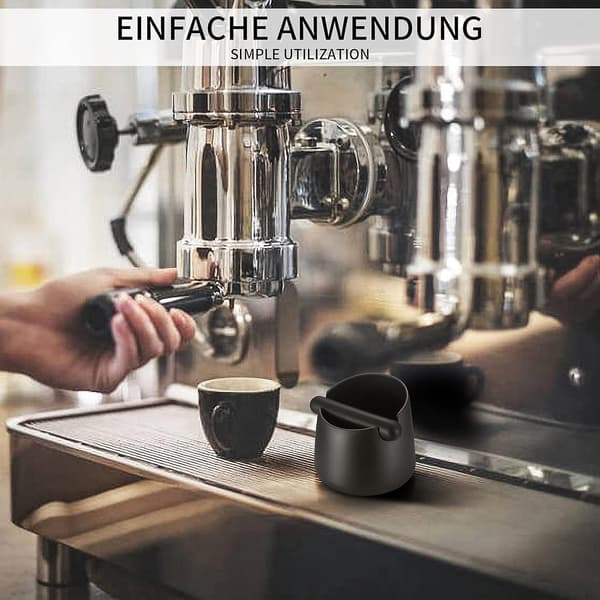 Kaffe Knock Box - Beholder til espressogrums med metallisk knock bar (FMY)