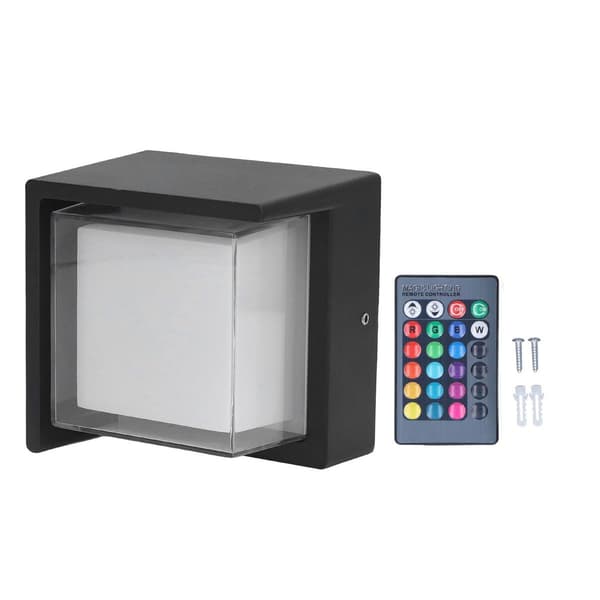 Vedenpitävä RGB-kaukosäädin ulkoseinävalaisin 5W LED KLB
