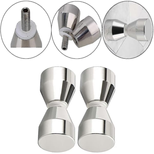 2 stk Dusjdørhåndtak Sølv Aluminiumlegering Dusjdørknott for Dusjdører