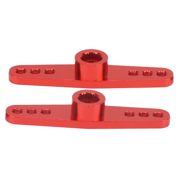 2 stk. 25T aluminiumslegering CNC RC styreservoarm universal pasform til 1/10 RC bil rød