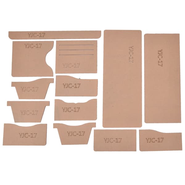 YJC-17 Wallet Pattern Template Transparent Acrylic Manual DIY Card Wallet Template