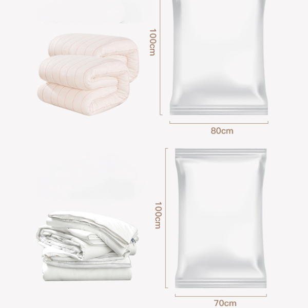 5-pack durable vacuum storage bags for duvets and clothes 80*100cm 80*100cm