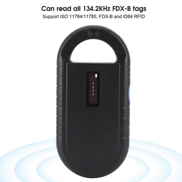 SSRGV 134.2KHZ RFID Chip Reader til ISO11784 5 FDXB ID64 Bærbar USB Genopladelig Håndholdt Type Enhed