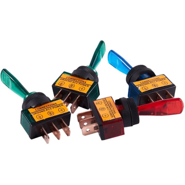 4PC 12V DC 20A BELYST VIKBRYTARE KONTROLL BÅT BIL INSTRUMENTPANEL SPST PÅ/AV