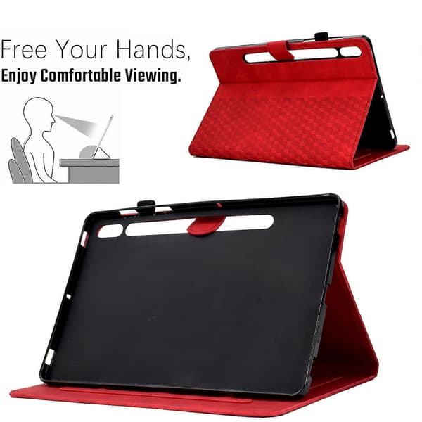 Til Samsung Galaxy Tab S7 T870 / S8 X700 Diamantmønster Læder Smart Tablet Cover{AZC}
