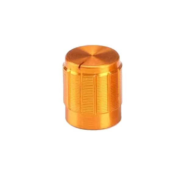 10 STK aluminiumslegering potentiometer encoder knap drejekontakt volumenhætte 15X17mm blænde 6MM (guld) -