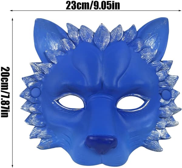 ansiktsdekke, løve, voksne, hodeplagg, cosplay, pustende blå - Blau