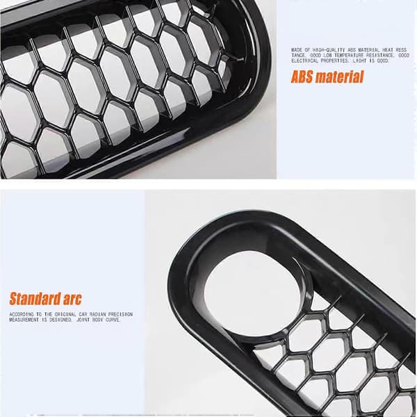 Pack-7 Car Front Grill Mesh, Clip-in Front Mesh Grill Cover, Decorative Grill Inserts for 2007-2017 Jeep Wrangler JK (Black)
