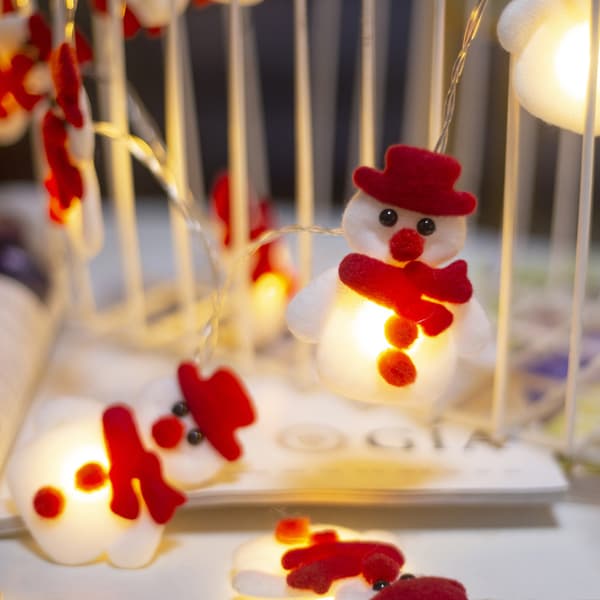 *Jul snögubbe sagolampa lykta rumsdekoration LED-mod*