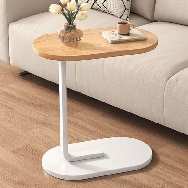 C-shaped Side Table & Coffee Table - Small Wooden Table that Slides Under Sofa and Bed_TF_TF Wood Trä
