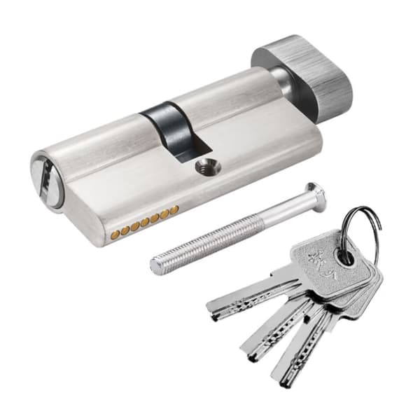 Stöldskyddscylinder silver
