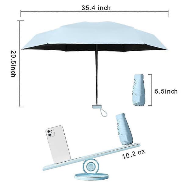 Travel Sun Umbrella Anti-UV Windproof Parasol With Protective Case