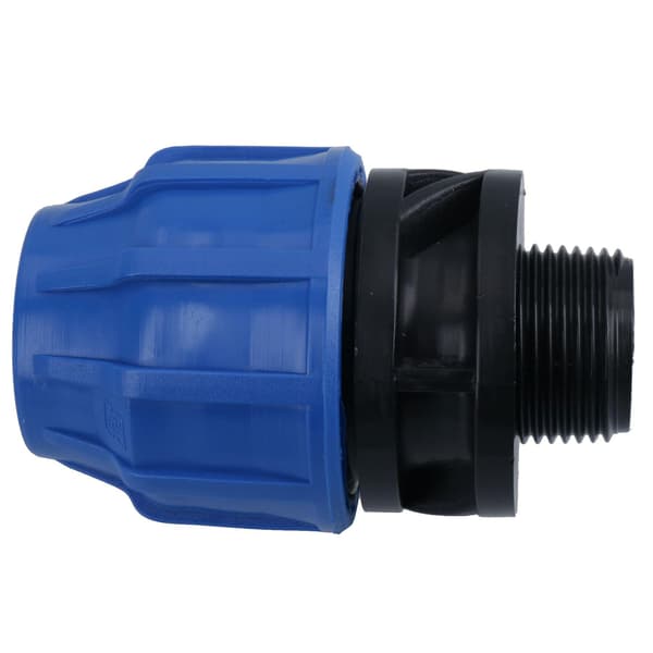 32 mm x 1\" MDPE hanadapter kompressionskobling rørfitting vandrør 10-pak
