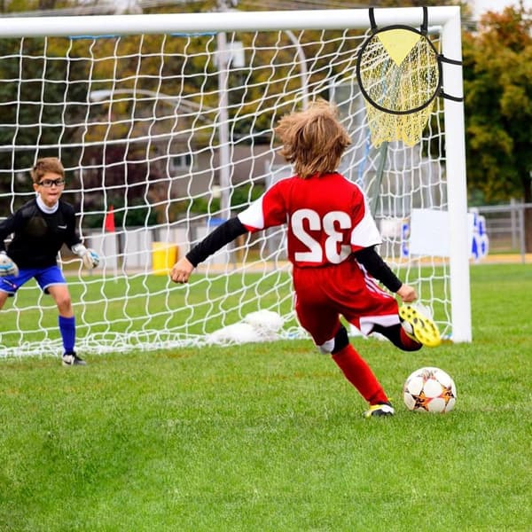 Fodboldmål - Krydsmål med boldnet - Fodboldmålsnet - Fodboldmål - Målnet
