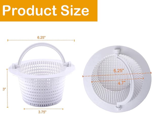 Skimmer Basket Compatible with Hayward SP1091WM Automatic Skimmers, Basket (2-Pack)