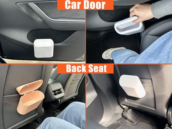 Small Car Trash Can, Car Trash Can with Lid, Waterproof Car Trash Can