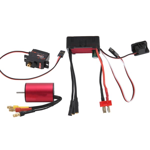 SurpassHobby 3300KV Børsteløs Motor 25A ESC 17G Metal Servo Combo Sæt til RC Bil