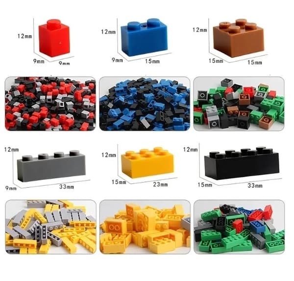 Rakennuspalikat Suuri Paketti. 800 osaa Monivärinen multifärg Multicolor