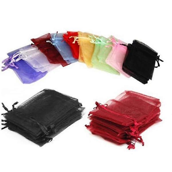 324 Pcs Drawstring Organza Jewelry Pouches