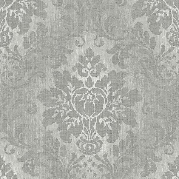 Grandeco Royal House Tyg Damask Sølv Tapet A10904