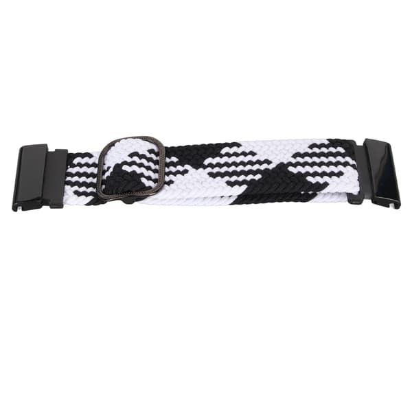 Nylon Urrem Udskiftning Elastisk Åndbar Væv Justerbar 26 mm Spænde Urrem til Vertix 2 Sort Hvid_tfrf