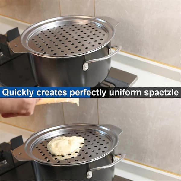 Spaetzle-maskin i rustfritt stål med skrape Tradisjonell tysk eggnuddelmaskin Pan Pot Spaghet-FX-