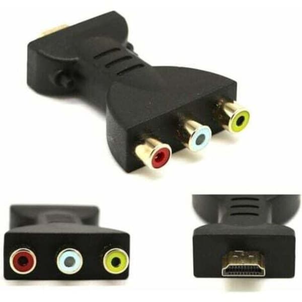HDMI Han Til 3 RCA Hun Komposit AV Lyd Video TV Konverter Adapter