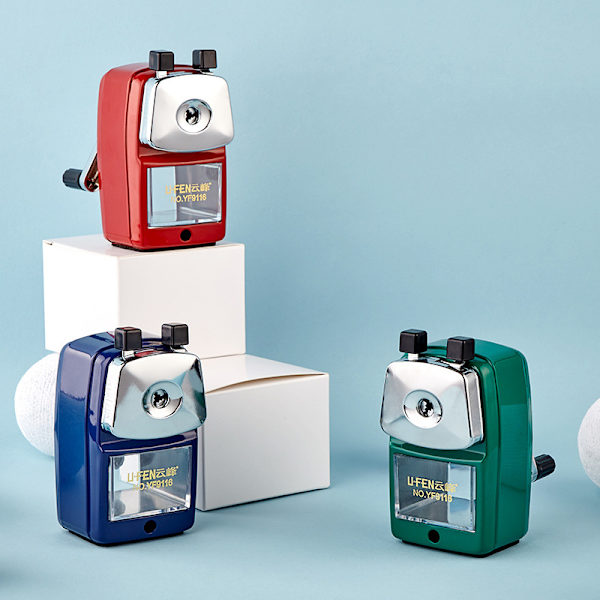 Pencil Sharpener, Hand-Cranked Pencil Sharpener, School and Office Desk Sharpener, Portable Pencil Sharpener, Rotary Sharpener for Students
