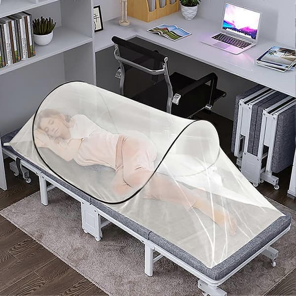 Pop-up Mosquito Tent, Camping Mosquito Net, Adjustable Foldable Fine Mosquito Net with Double Zipper for Travel