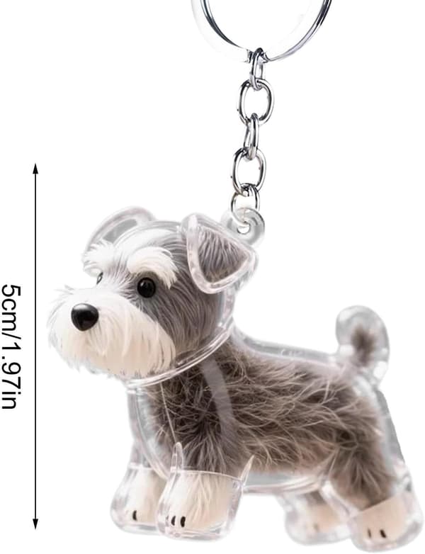 søt dyrenøkkelring gjennomsiktig dyrehår-samlebeholder, E - E