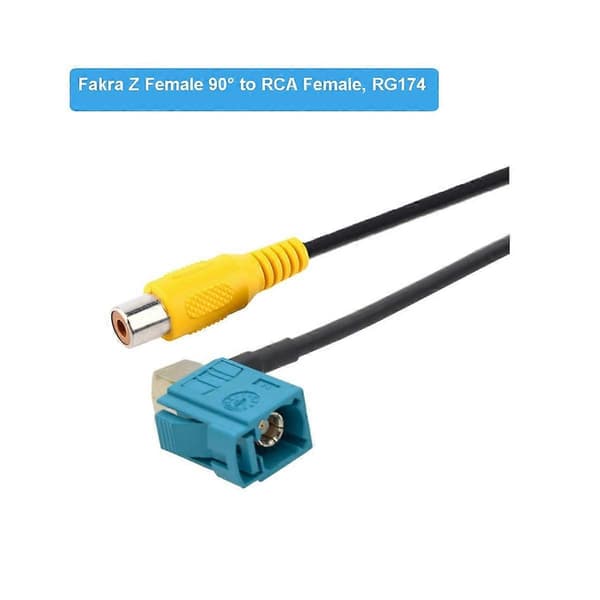 Fakra Z Hun til RCA Hun Videokabel Adapter Bil Bakkamera Adapterkabler til (A)