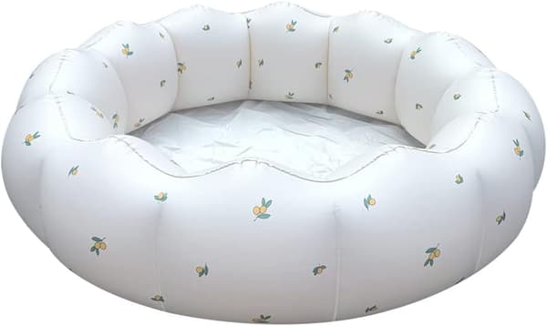 95*25cm (Vit) Uppblåsbar Babypool, Bärbar Plaskpool för Bebisar