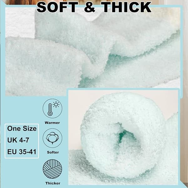 5-pack Winter Thick Soft Fluffy Socks Stretchy Warm Home Sleep