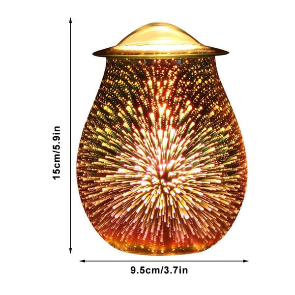 Aroma LED-lampe Duftlampe 3D Elektrisk Vokssmelter