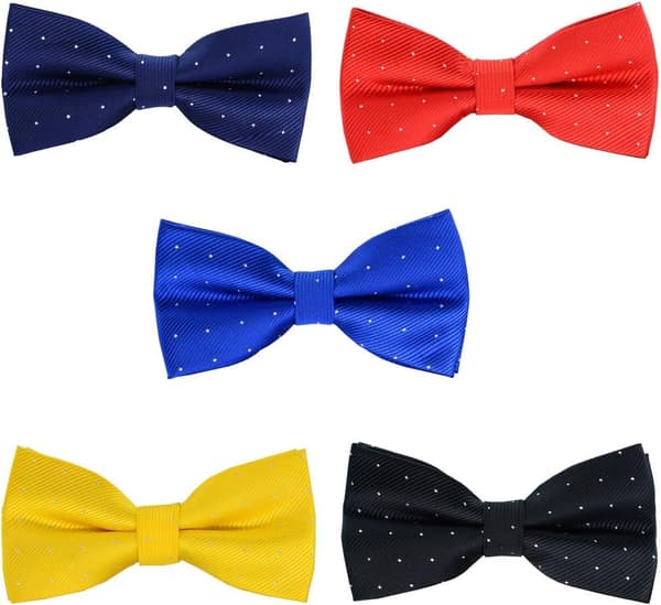 5 stk. elegant justerbar butterfly til mænd, klassisk tøjtilbehør, farve et, one size -