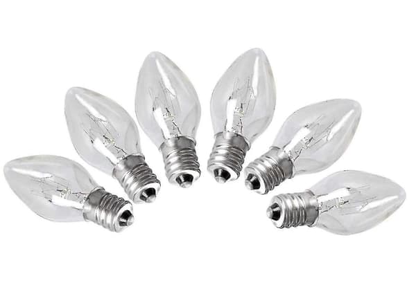 6-pack Himalayan Salt Lamp Bulbs E12, 15 Watt For Bedside Lamp -240v [DB]