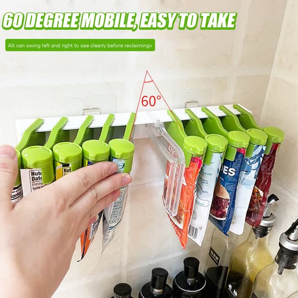 Wall-mounted/Rotating Spice Packet Holder Punch-free Storage Rack for Spice Packets Wall Mount 10 Grids Wall Mount 10 Grids