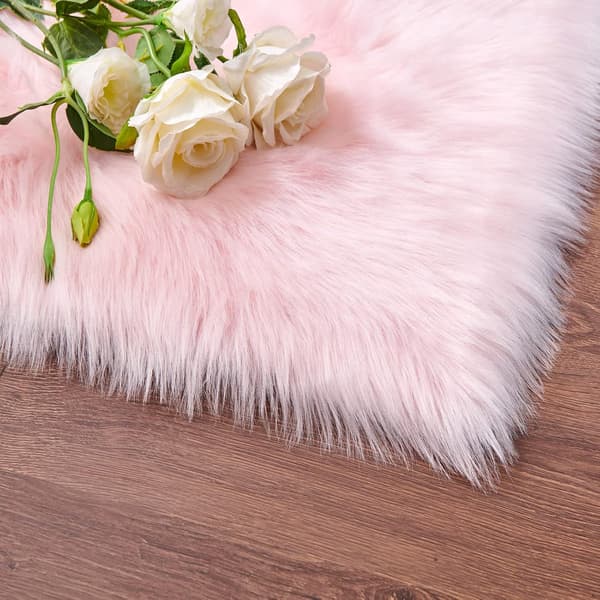 Tæppe til stue Dekorativt tæppe, sofatæppe til soveværelse, seng, sofa eller stol (Pink, 60 x 100 cm)