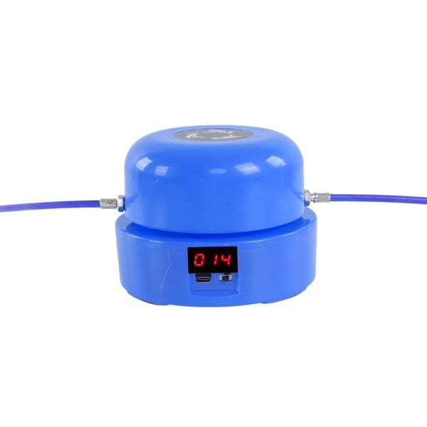 Smart Jump Rope Machine Hands Free Speed Adjustable LCD Screen Ergonomic Electric Skipping Machine with Remote Control Blue