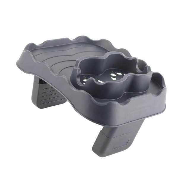 Adjustable Hot Tub Side Table with Drain Hole - Non-Slip Tray for Swimming Pools and Spas