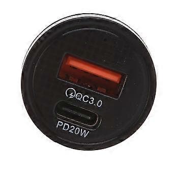 Billader QC3.0 USB-utgang 5V3A, 9V2A, 12V1.5A Strømkabel Mini USB-utgang 5V2A Ladekabel