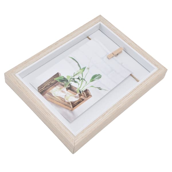 Floating Double-Sided Display Frame, Keepsake Protective Shadow Box for Wall Mounting or Tabletop Display, Simple and Classic Design Ideal for
