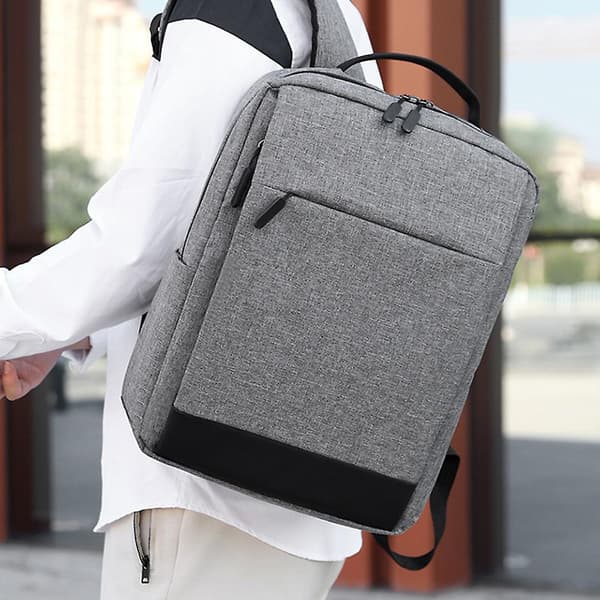 Simple Multi-Pocket Laptop Backpack, Multifunctional Commuter Bag for Daily Office Work