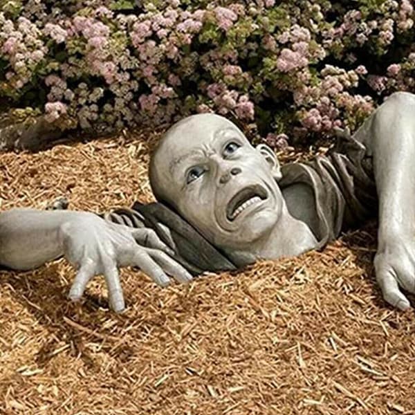 Halloween Krybende Zombie Horror Rekvisit Udendørs Havestatue