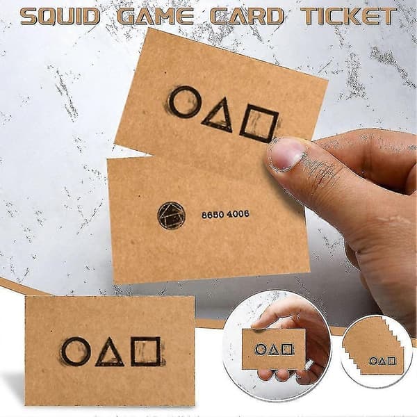 Squid Game Invitations Cosplay Prop Game Cards Decorations 30pcs