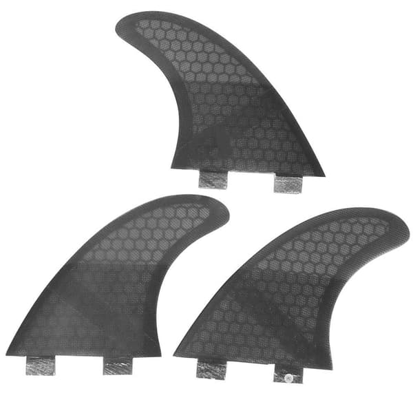 3 stk/sæt Glasfiber Surfbræt G3/G5 Finner Surfing Stand Up Paddle Fin Thruster (Sort)