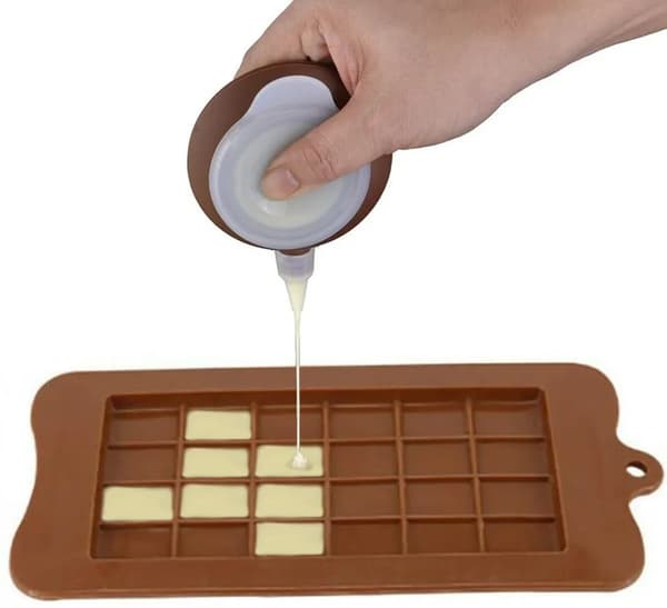 2 stk. silikoneforme til chokolade, chokoladeform i silikone, 48 chokoladestykker, brækbar form, chokoladebar, chokoladeplade